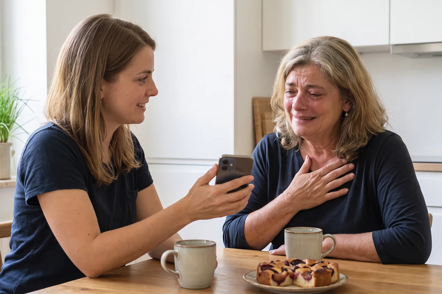Mutter hört gerührt das persönliche Lied, das ihr Kind ihr geschenkt hat