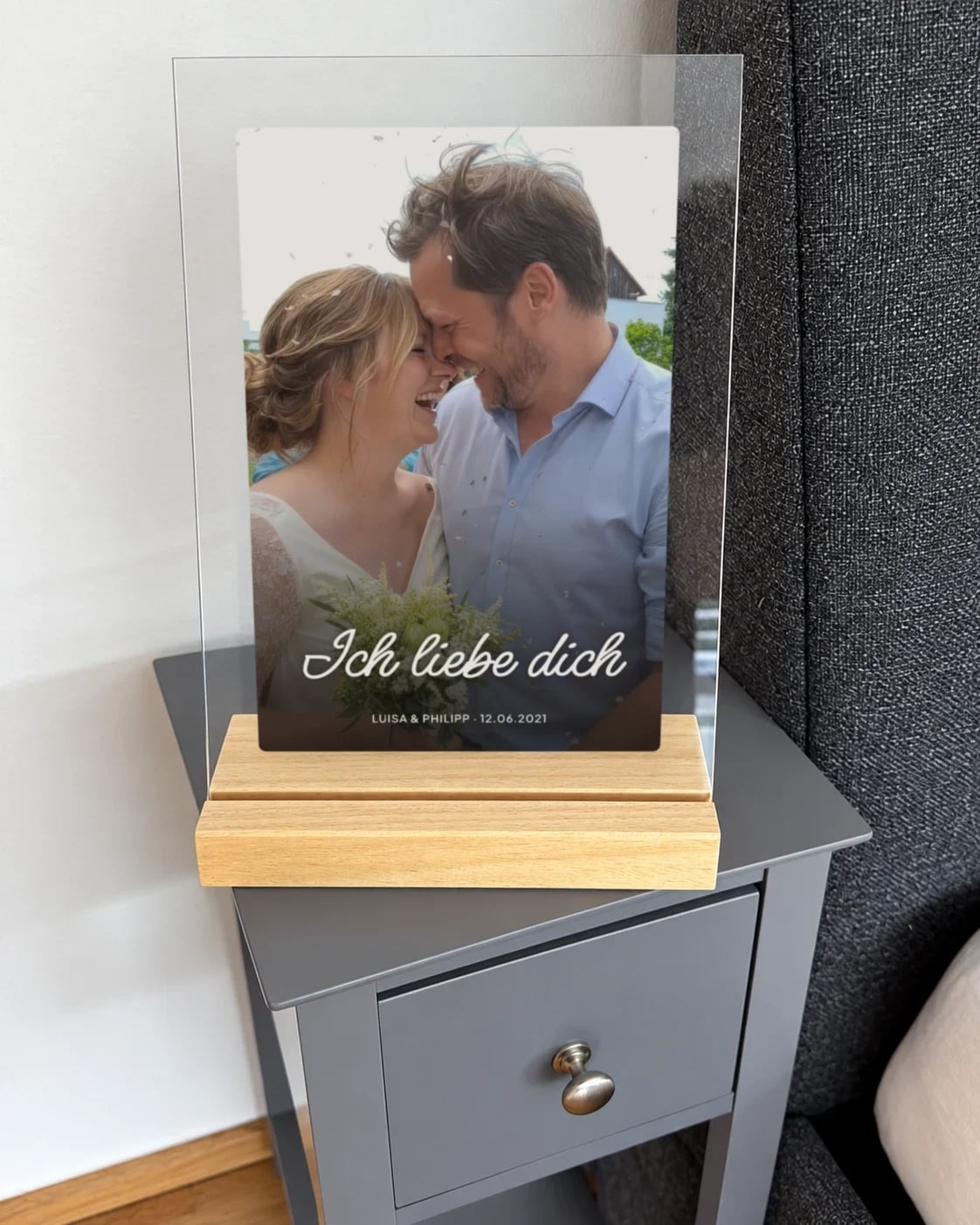 Acrylglas Ich liebe dich: Vorschau des Glases