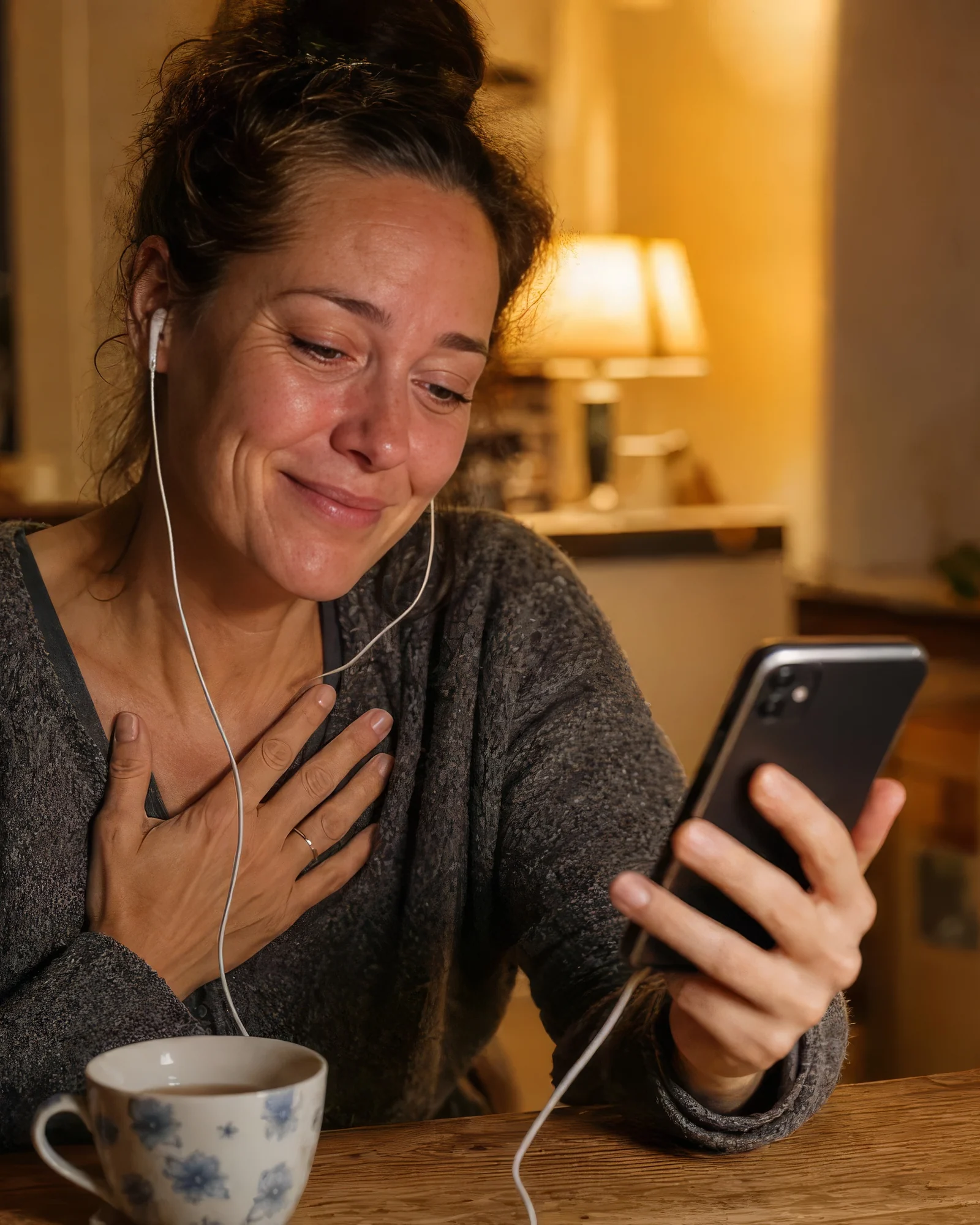 Persönlicher Song wird auf dem Handy abgespielt